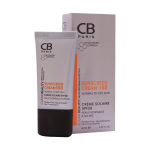کرم ضد آفتاب SPF50 پوست نرمال تا خشک سی بی پاریس