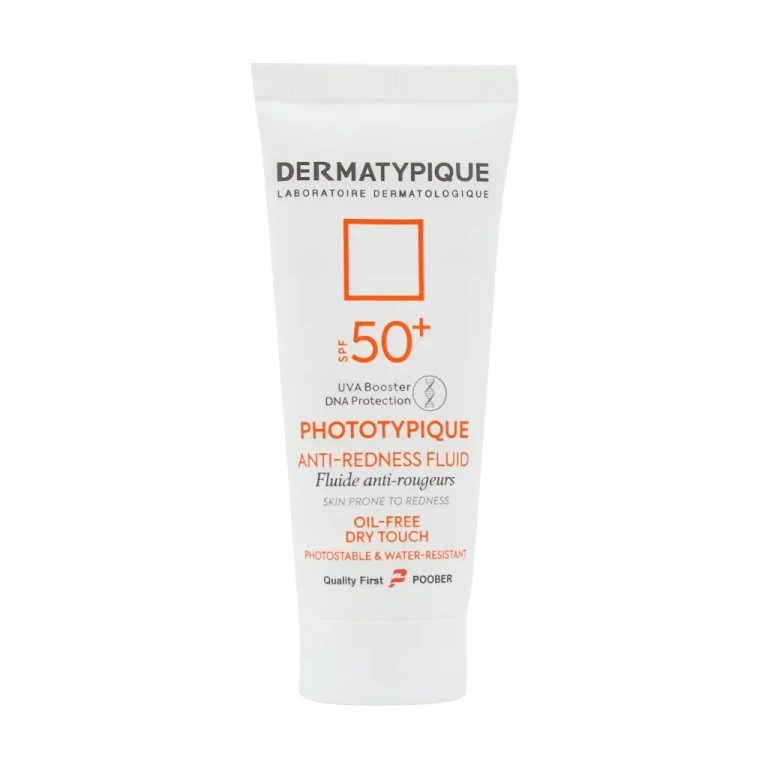فلوئید ضد آفتاب بی رنگ پوست قرمز و حساس SPF50 درماتیپیک 40 میلی لیتر