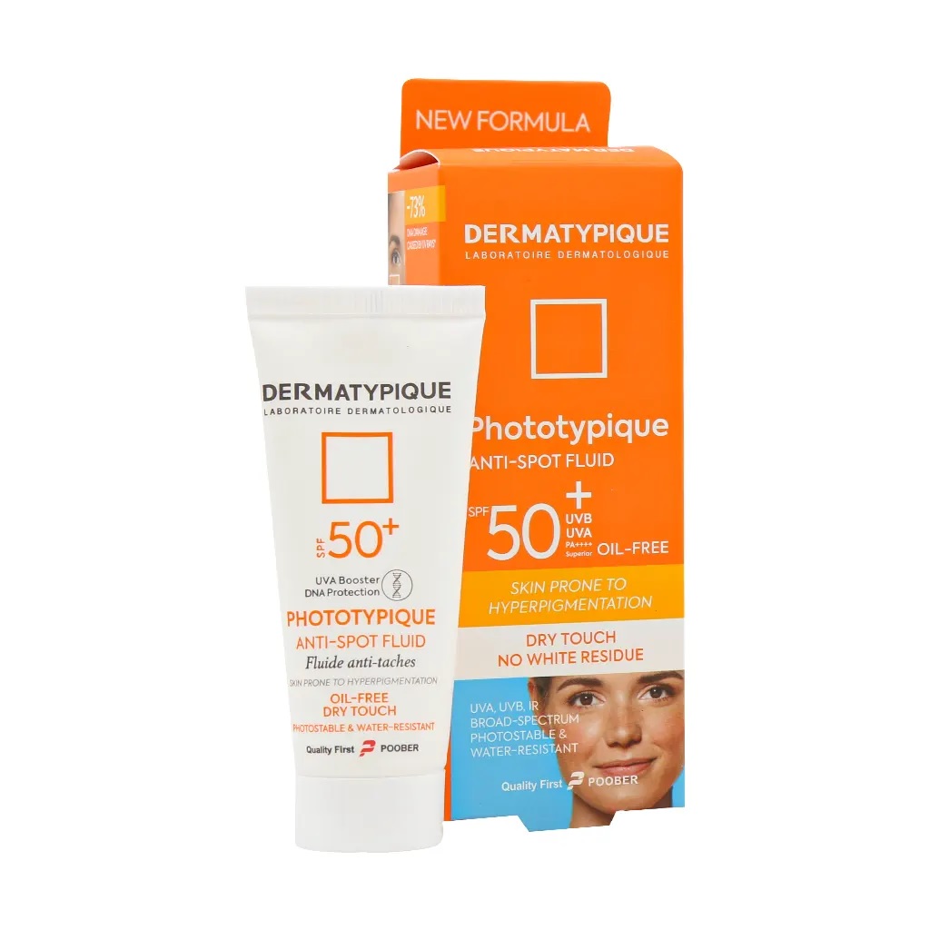 فلوئید ضد آفتاب ضد لک و روشن کننده SPF50 درماتیپیک