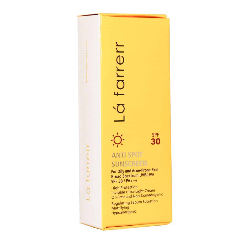 کرم ضد آفتاب SPF30 پوست چرب لافارر